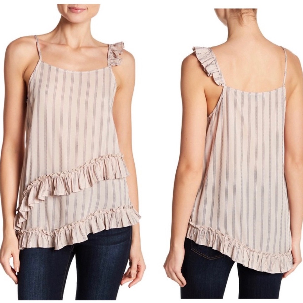 Ro&de Nordstrom Asymmetric Ruffled Cami S